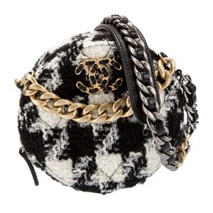 Chanel 19 Round Tweed Handbag